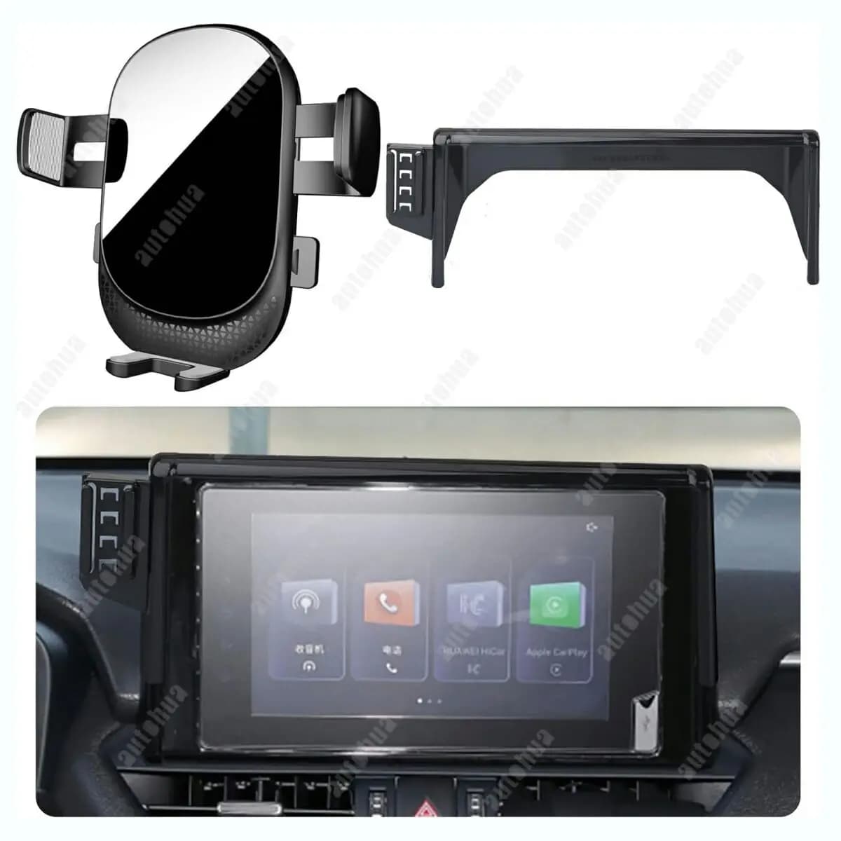 Supporto per telefono da auto per Toyota RAV4 7.8.9 Screen 2019-2024, supporto GPS da cruscotto con clip per iPhone e tutti i cellulari