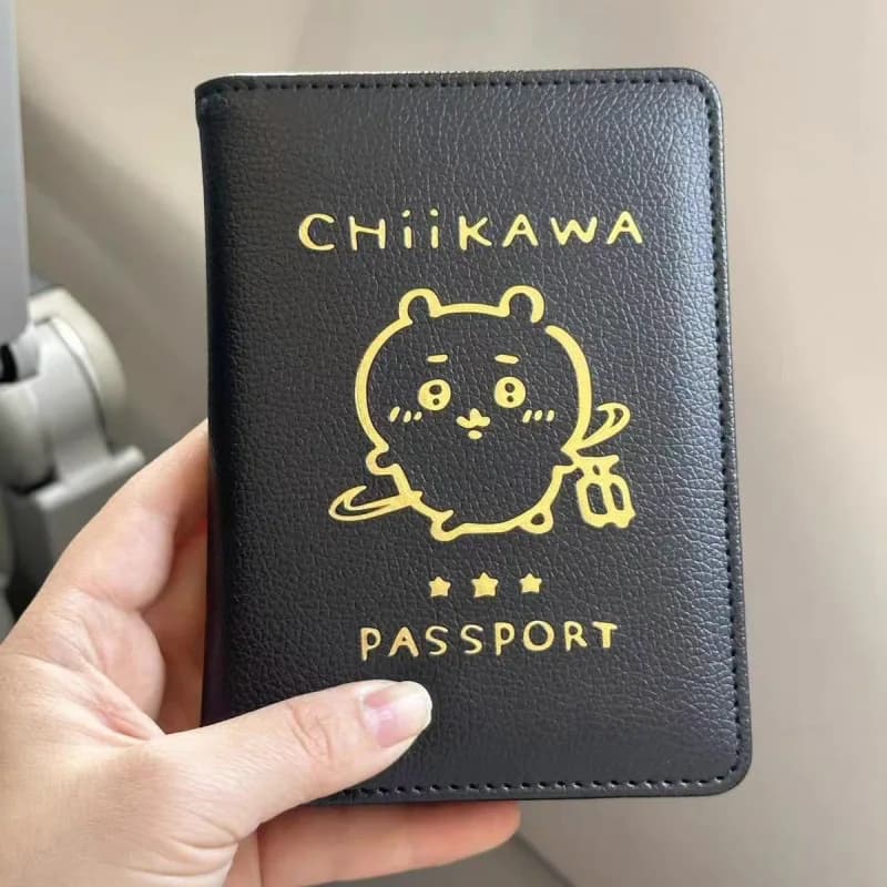 New Chikawa Plaid Travel Passport Holder Multifunctional Cortex Card Holder Airplane Ticket Identity Ticket Stub Storage Bag