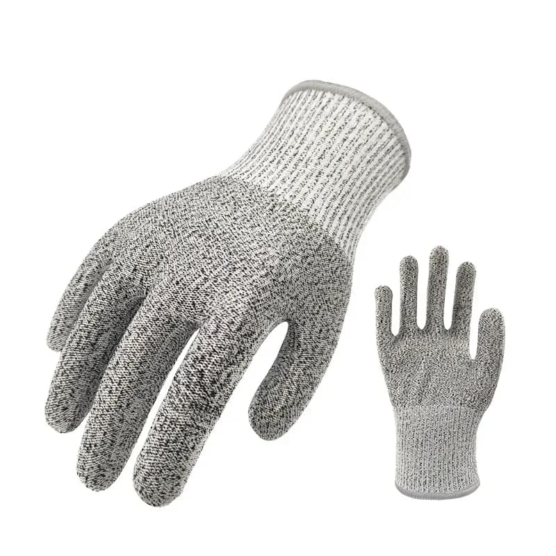 2 pairs of high-performance gloves with level 5 protection, cut-resistant, 1 pair of kitchen, home and garden gloves