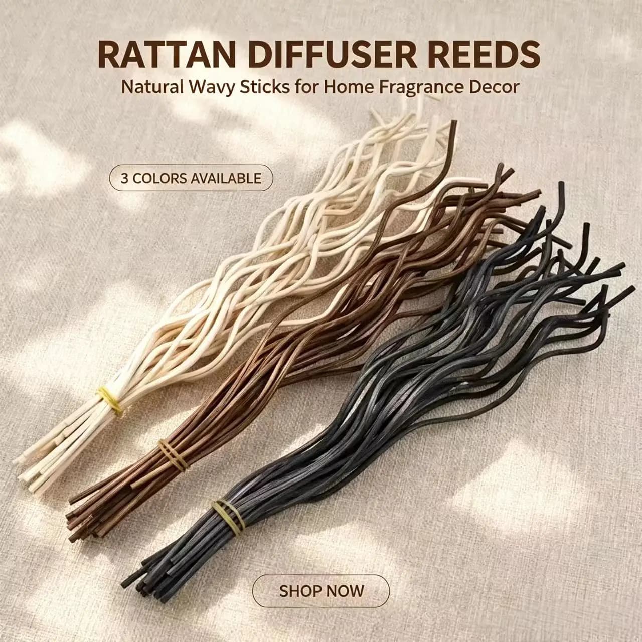 20 Pezzi Bastoncini Diffusori in Rattan Ondulato Lunghi, Ricambi per Diffusori di Fragranze, Accessori per Deodoranti per Ambienti
