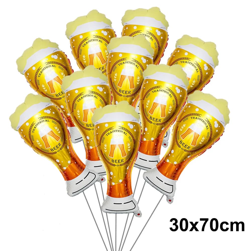 5/10pcs Beer Mug Cheers Foil Balloon Beer Cup Mylar Balloon Birthday Bachelor Party Beer Festival Beer Theme Party Decorations
