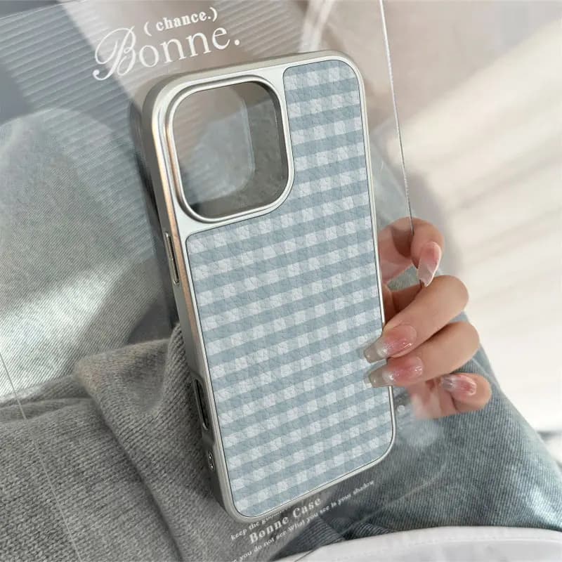 Custodia per telefono con texture in pelle modello Apple core per iPhone11/12/13/14/15/16/60 Pro Max AIR PLUS