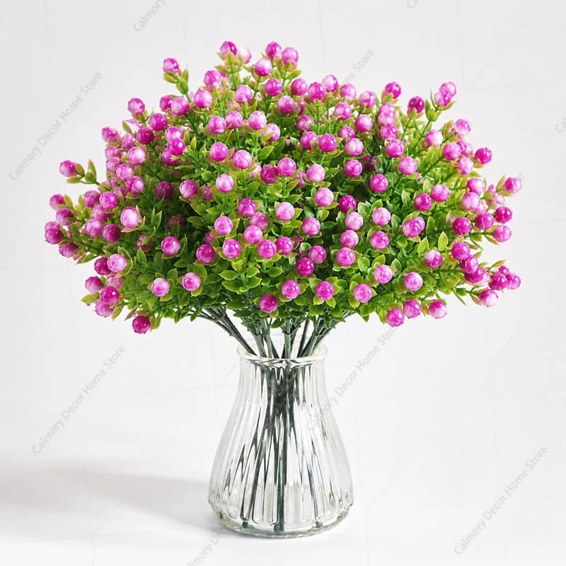 Bouquet di Erba Artificiale Milanese, Piante Finte, Accessori per Foto, Decorazioni per Casa, Matrimoni, Feste e Giardino