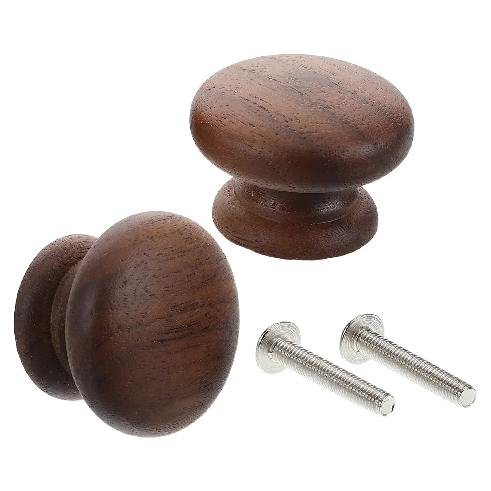 2 Pezzi Maniglie Rotonde in Legno a Forma di Fungo per Mobili, Maniglie Rustiche per Cassetti, Ideali per Camera da Letto, Cucina, Soggiorno