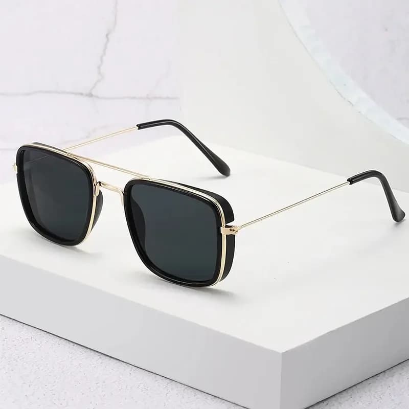 Fashion Sunglasses European and American Metal Small Square Frame Korean Version Glasses Retro Square Sunglasses UV Protection 2