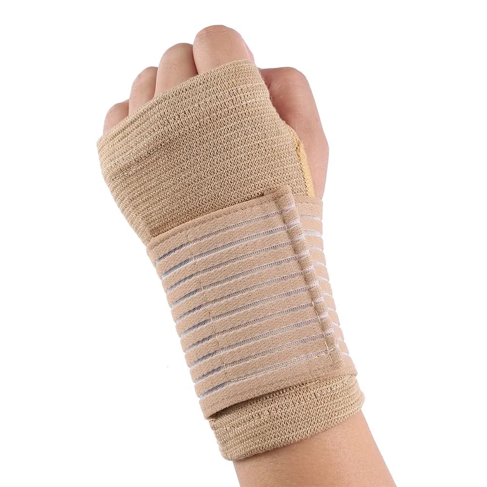 1 Paio di Fasce Elastiche per Polsi da Powerlifting, Benda Compressiva in Nylon, Supporto Elastico di Sicurezza per Mani, per Badminton