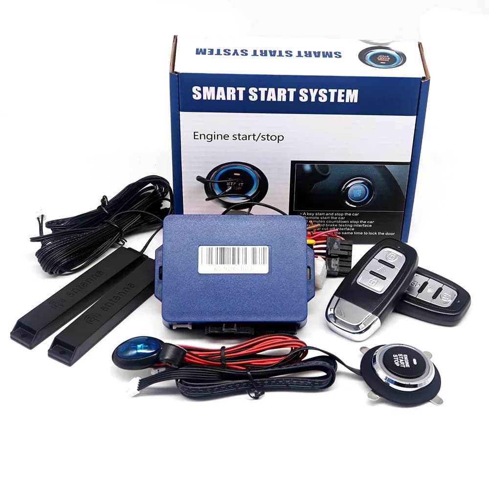 Remote starter car alarm with autostart smart system universal start stop ignition button for car central lock auto acessories