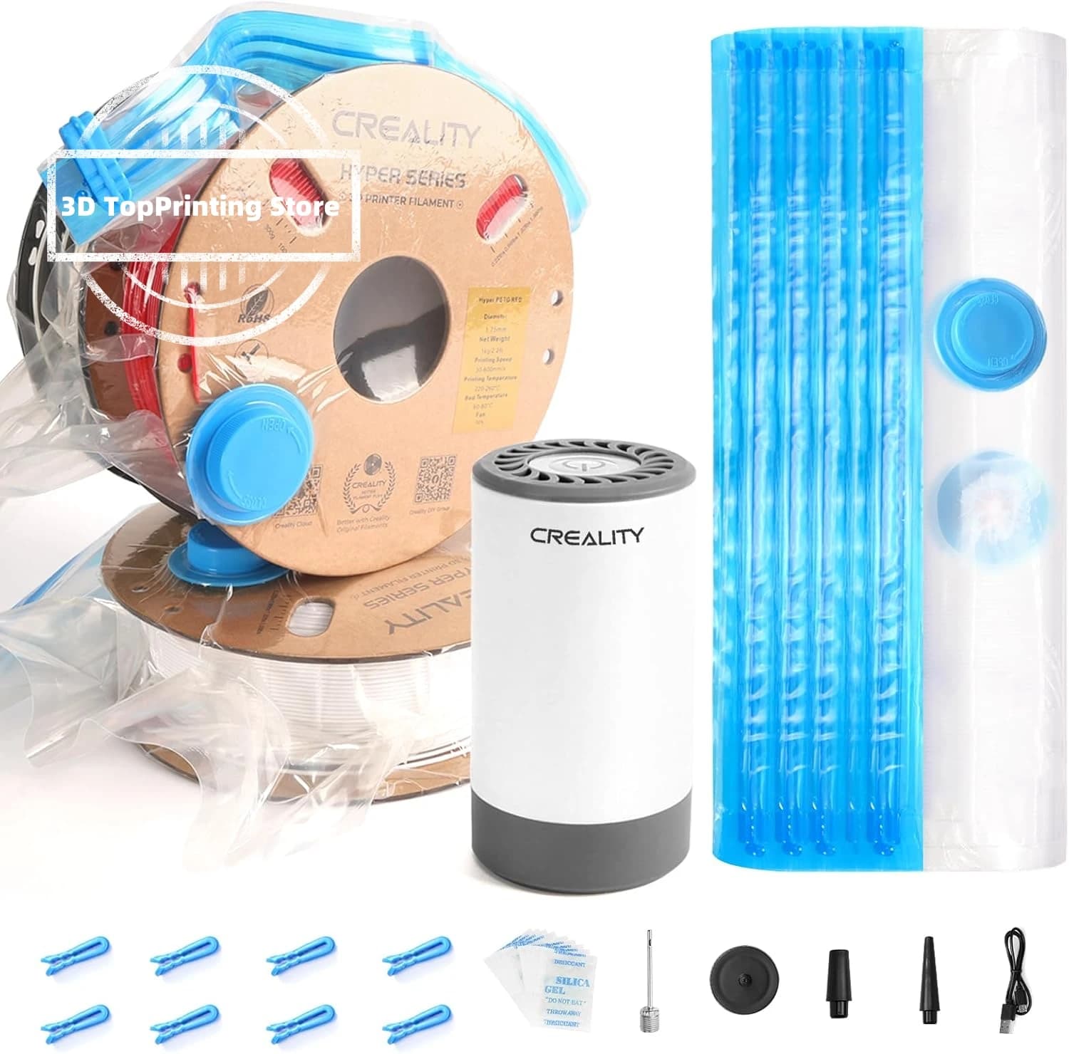 Creality 3D Printer Filament Storage Bags, Anti-dust and moisture resistant filament bags for 3D filament storage ABS PETG PLA storage