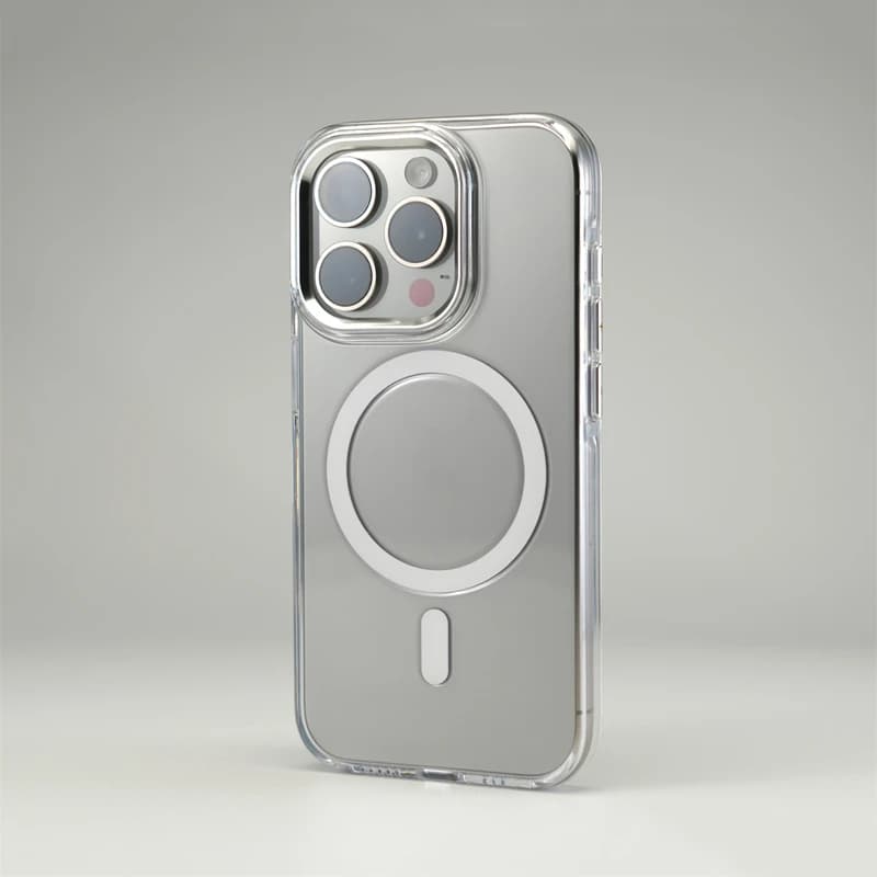 Custodia Magnetica Ultra Sottile Trasparente in PC Rigido per iPhone 15 17 Pro Max 16 14 Pro, Cover Protettiva Trasparente per Ricarica Wireless