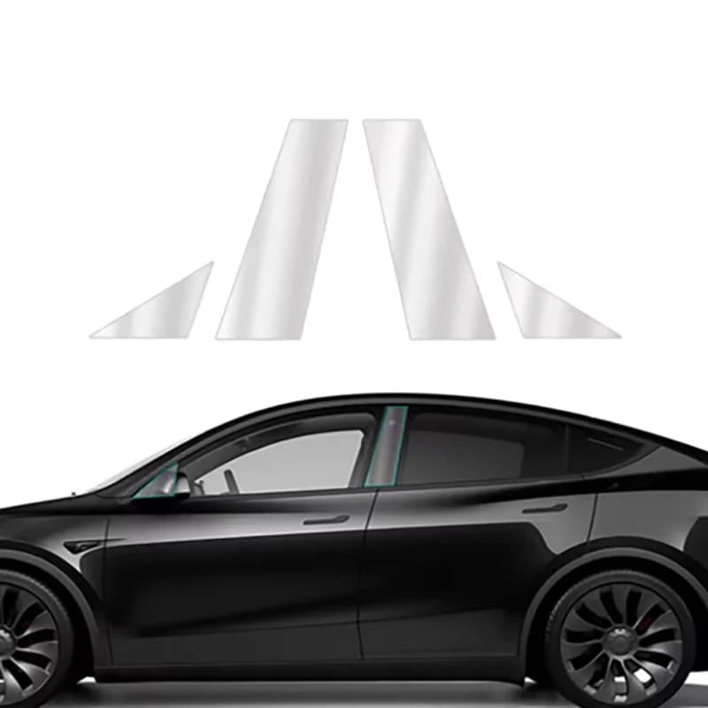 Pellicola Protettiva TPU Antigraffio per Montanti A e B per Tesla Model 3/Y 2017-2025, Pellicola per Car Wrapping, Pellicola Cambia Colore