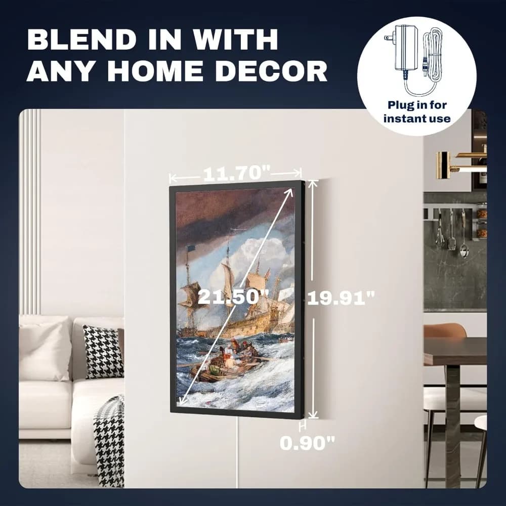 US Shipping 21.5 Inch Large Digital Photo Frame Touch Screen WiFi 32GB Wall Mount FHD 1920x1080 Picture Frame Support App