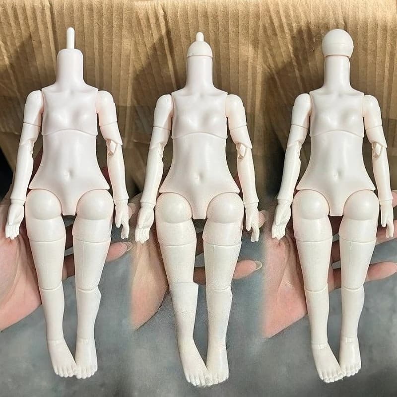Accessori BJD in pelle bianca / marrone chiaro 1/6 Corpo della bambola con giocattolo da vestire multi-giunto