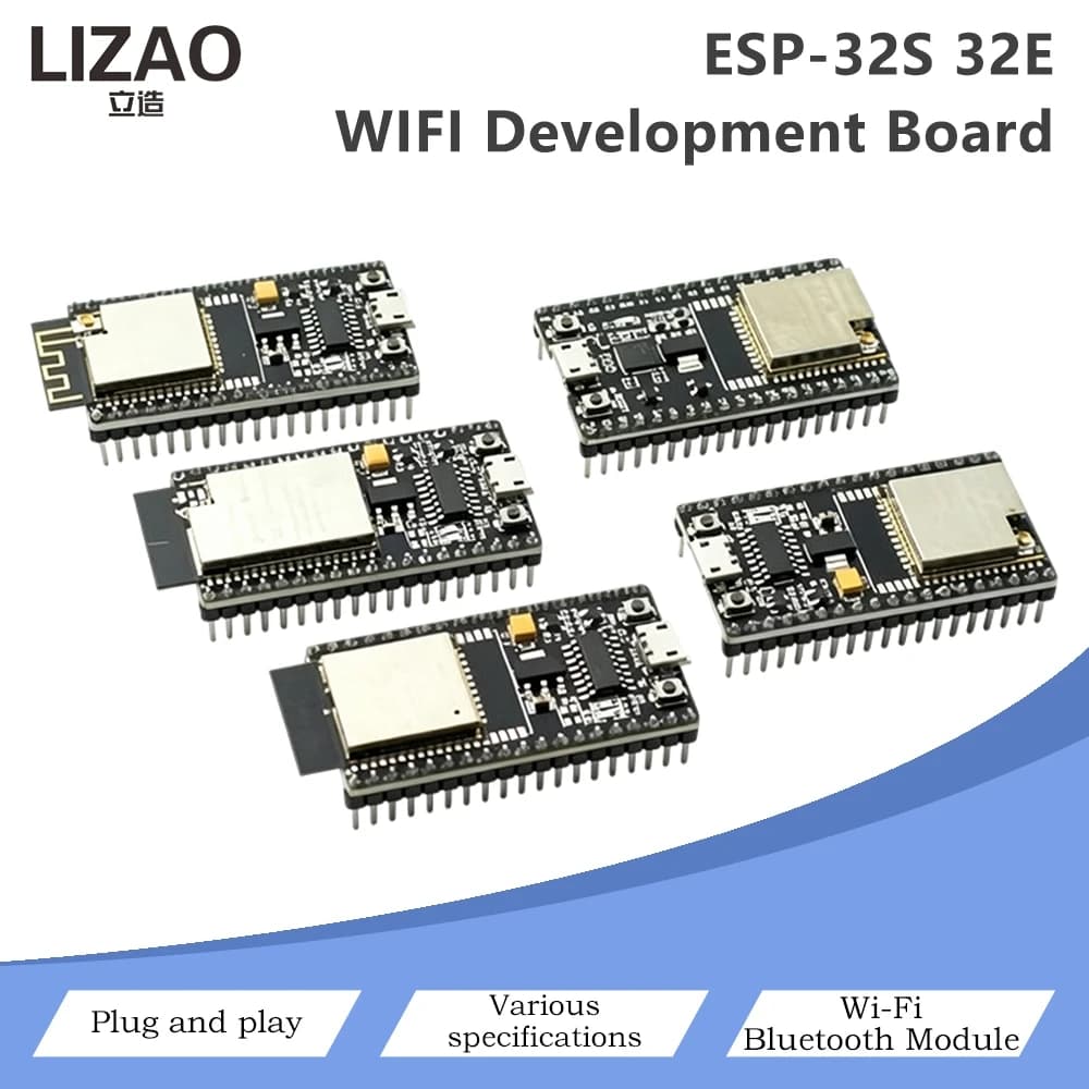 Scheda di sviluppo dual-core ESP-32S 32E WiFi Bluetooth con chip CH340, modulo plug-and-play per progetti IoT, Smart Home e Arduino fai-da-te
