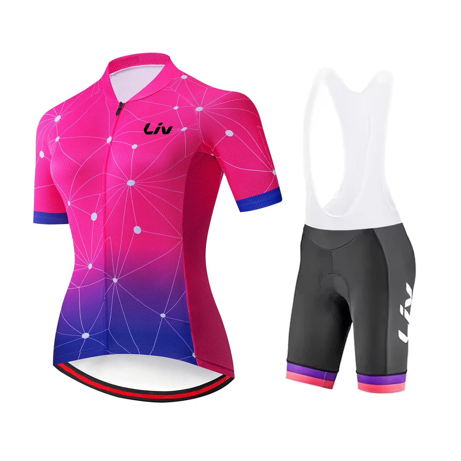 LIV road cycling clothing women's summer cycling clothing short sleeved quick drying sportswear outdoor cycling bib cycling set