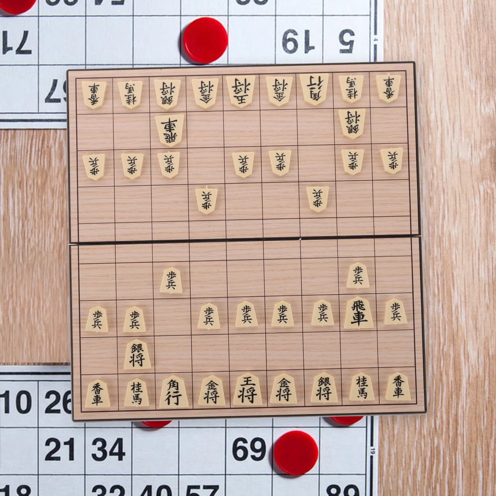 Set di Scacchi Giapponesi in Legno Pieghevole da Viaggio per Adulti, Gioco di Strategia Magnetico 2025 Nuovo