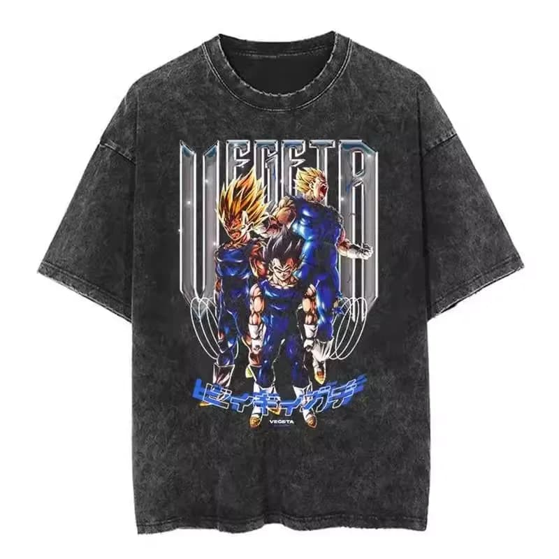 Nuova T-shirt Unisex Lavabile in Cotone Pesante 100% per Uomo, Collezione Estiva 2026 Dragon Ball Goku Black Rose, Stile Anime Nostalgico, Abbinabile per Famiglia