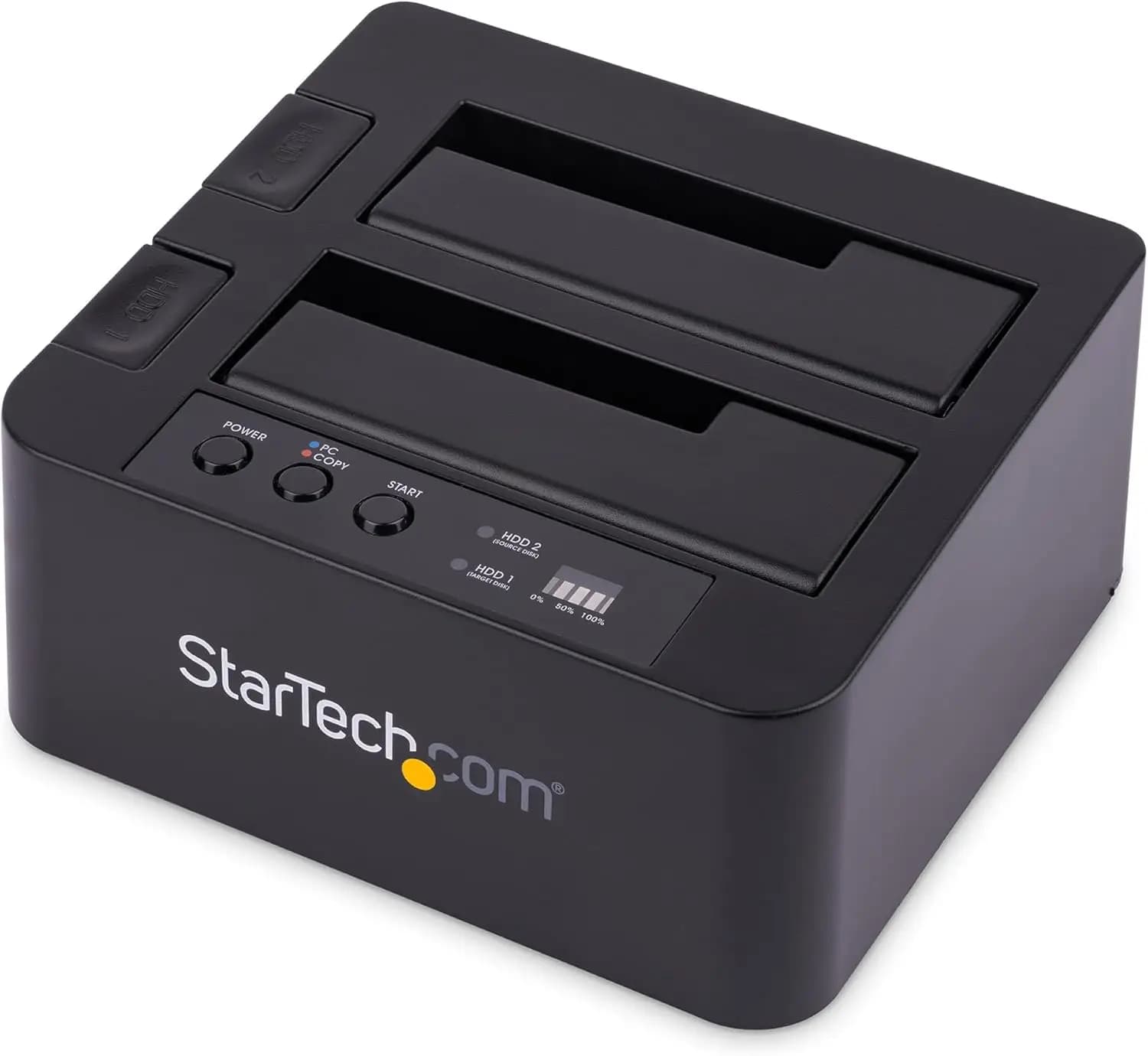 Duplicatore di Hard Disk Esterno Dual Bay USB 3.0 / eSATA per Clonazione e Recupero di HDD/SSD SATA da 2.5/3.5", Nero
