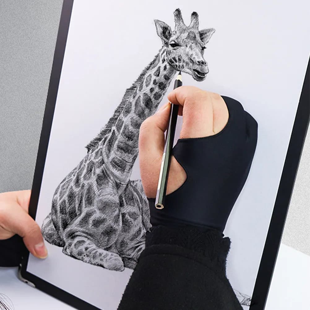 3Pcs Lightweight Compact Sketch Gloves for Drawing Tablet Artists Painters Designers Tracing Pad Sketch Paper Anti-Mishandling