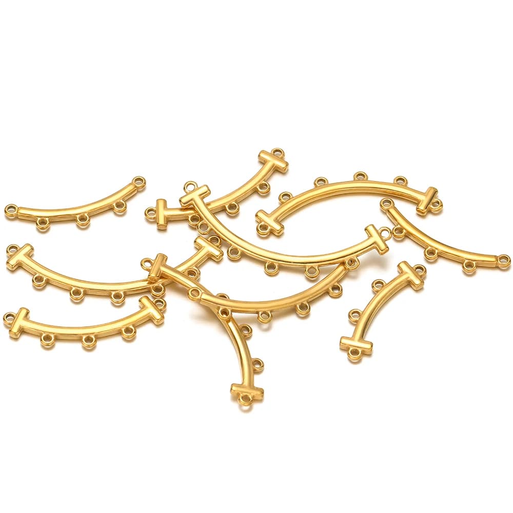 10 pcs Stainless Steel Cylinder Multi Hole Bracelet Layer Pendants And Pendants Bail Chain Results Connector Closure Creation of FAI Jewels FROM YOU