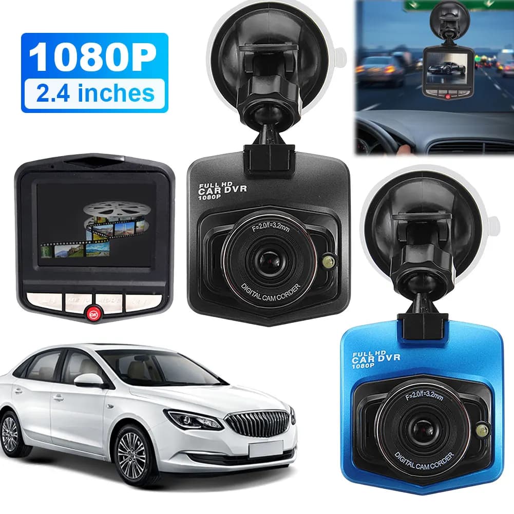 Videoregistratore per veicoli Ventosa HD 1080P Registratore driver Visione notturna Schermo LCD da 2,4 pollici Rilevazione movimento Registrazione circolare
