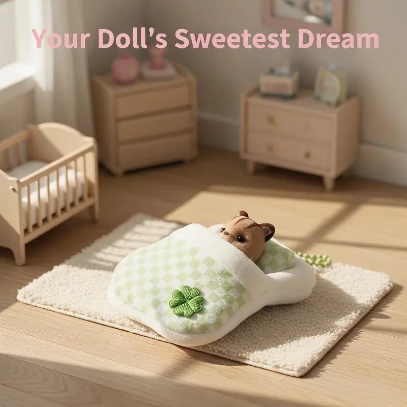 NEW Mini Doll Sleeping Bag Plush Soft Bed For 15cm Nui Doll Kawaii Dollhouse Furniture Props Room Box Decoration Accessory