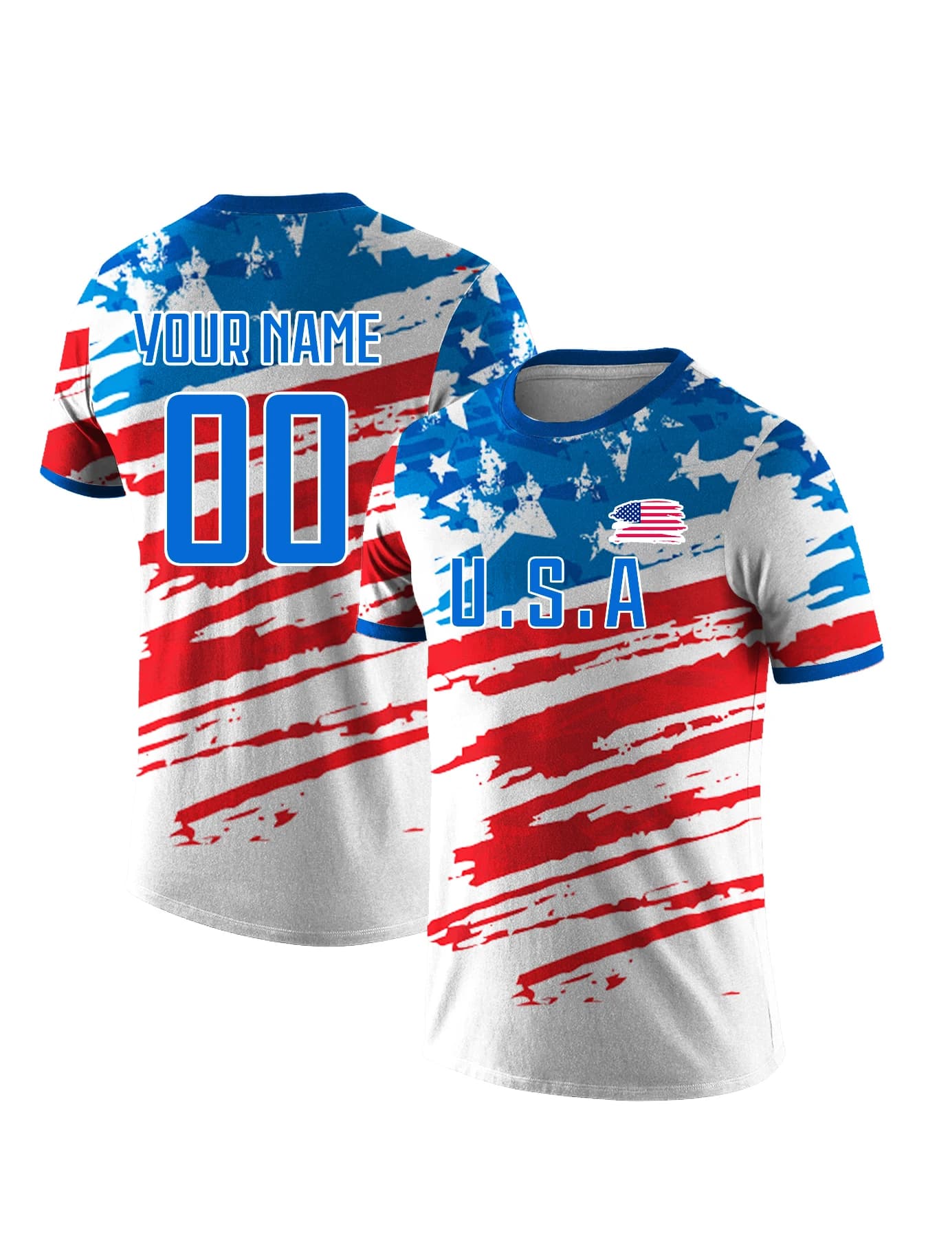 Maglietta Personalizzata della Squadra Nazionale di Calcio USA, Nome e Numero Personalizzati, Abbigliamento Sportivo Confortevole per Uomo