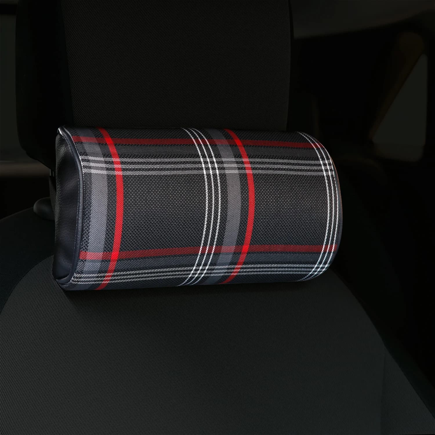 Cuscino poggiatesta in tessuto scozzese scozzese Supporti per seggiolino auto Cuscino poggiatesta per collo per VW GOLF MK7 GTD GTE GTI