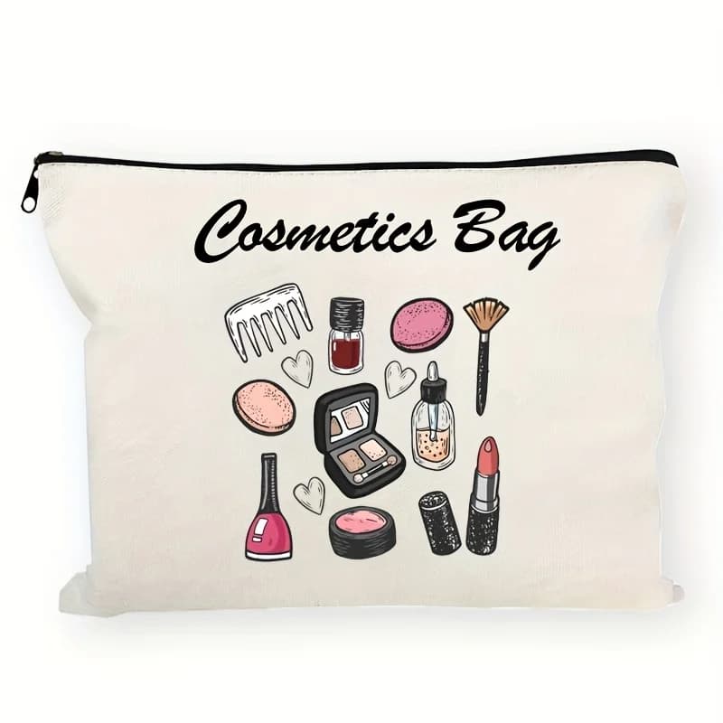 Pennelli per il trucco, borsa per il trucco con design a rossetto - Pochette multifunzionale con cerniera, borsa porta gioielli, perfetta per viaggi, piccola custodia con cerniera