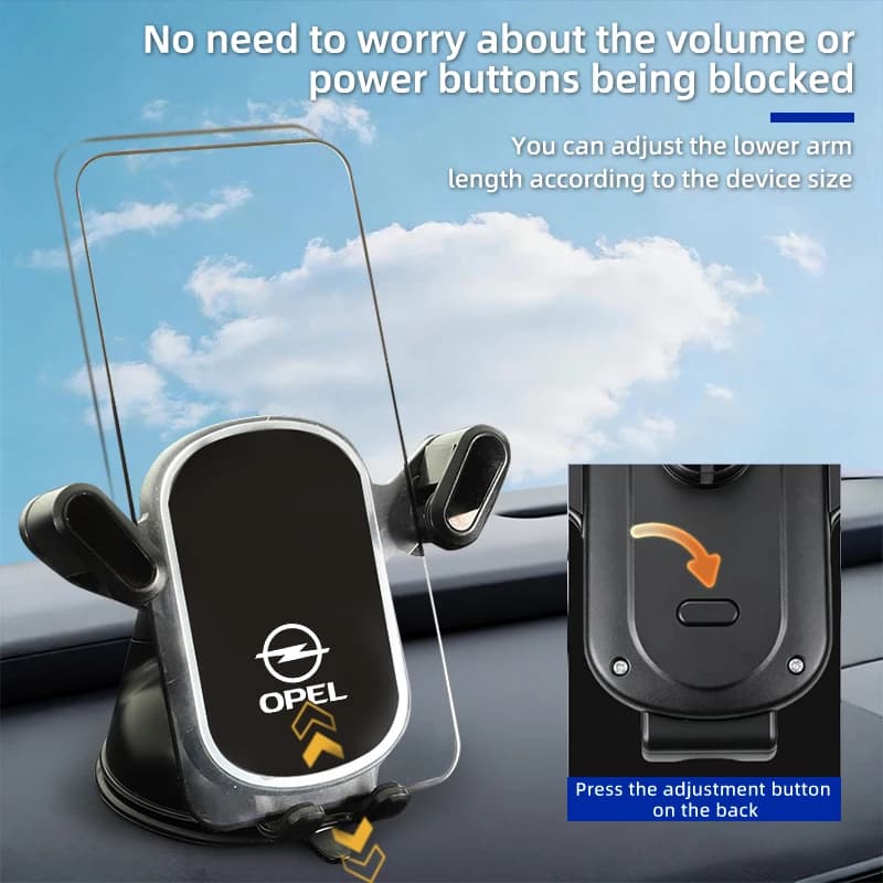 Car Gravity Phone Holder Suction Cup Base Phone Stand With Hook Accessories For Opel Corsa Astra Insignia Vectra Zafira Meriva