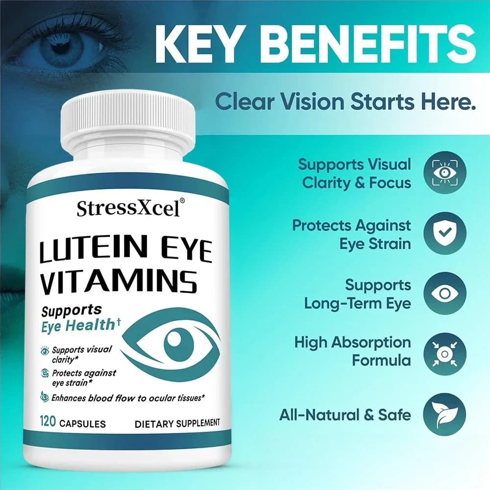 Support integrator for vision, with lutein and zeaxanthine, relieves eye fatigue and protects vision, supports visual clarity, concentration