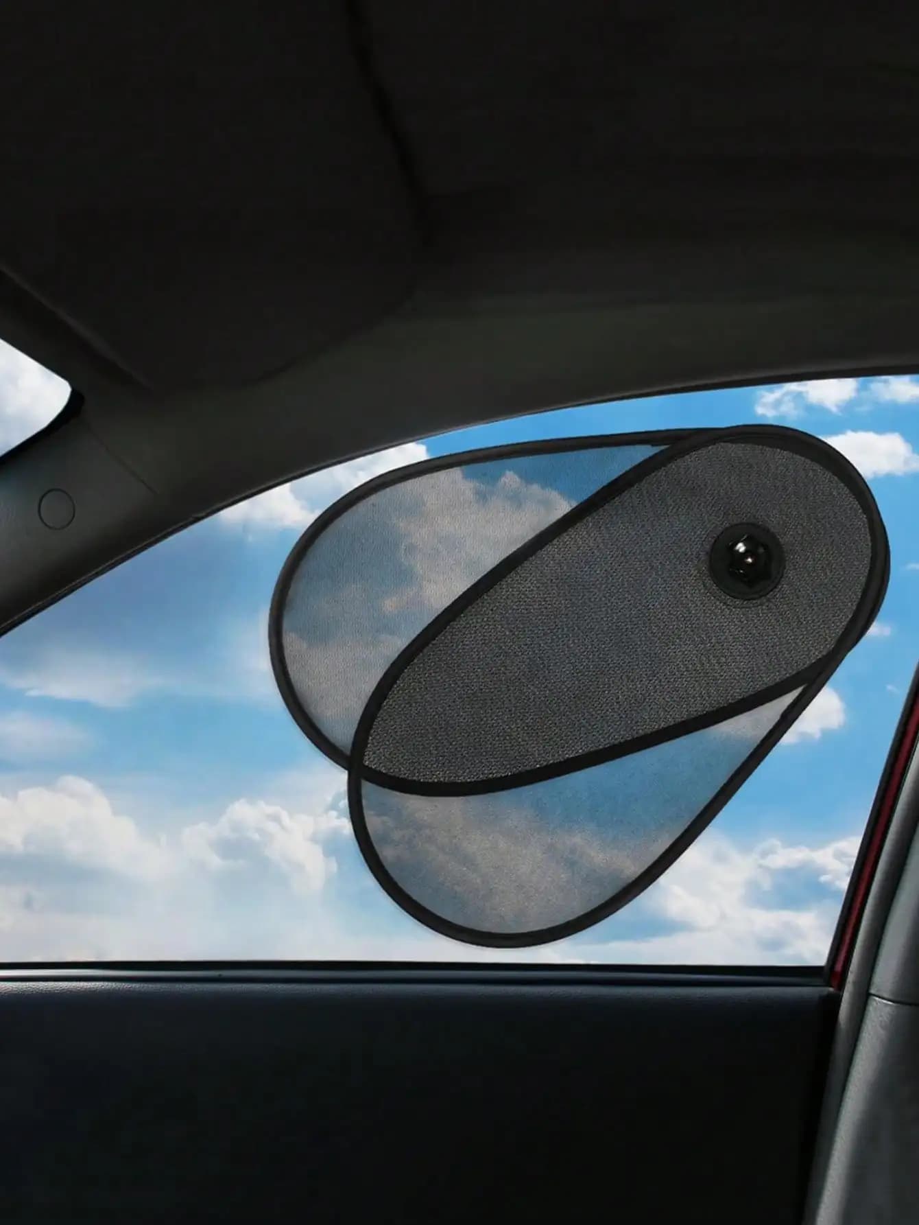Parasole universale regolabile per finestrini laterali auto, 180 ° Parasole Girevole in Rete, con Ventosa, Pieghevole e Protezione UV