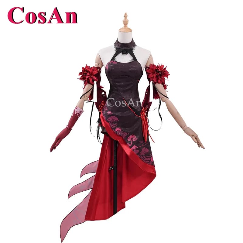 CosAn Game Honkai Impact 3 Seele Vollerei Cosplay Costumes Ink-Dyed Mirror The Other Shore The Twin Cheongsam Role Play Clothing