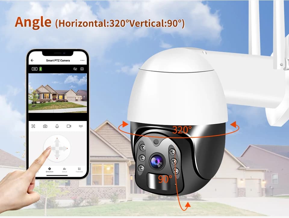 2MP 1080P 120 Gradi Tuya APP 4G/WIFI Telecamera IP di Energia Solare Senza Fili PTZ A Colori di Sicurezza Domestica Citofono CCTV Baby Monitor