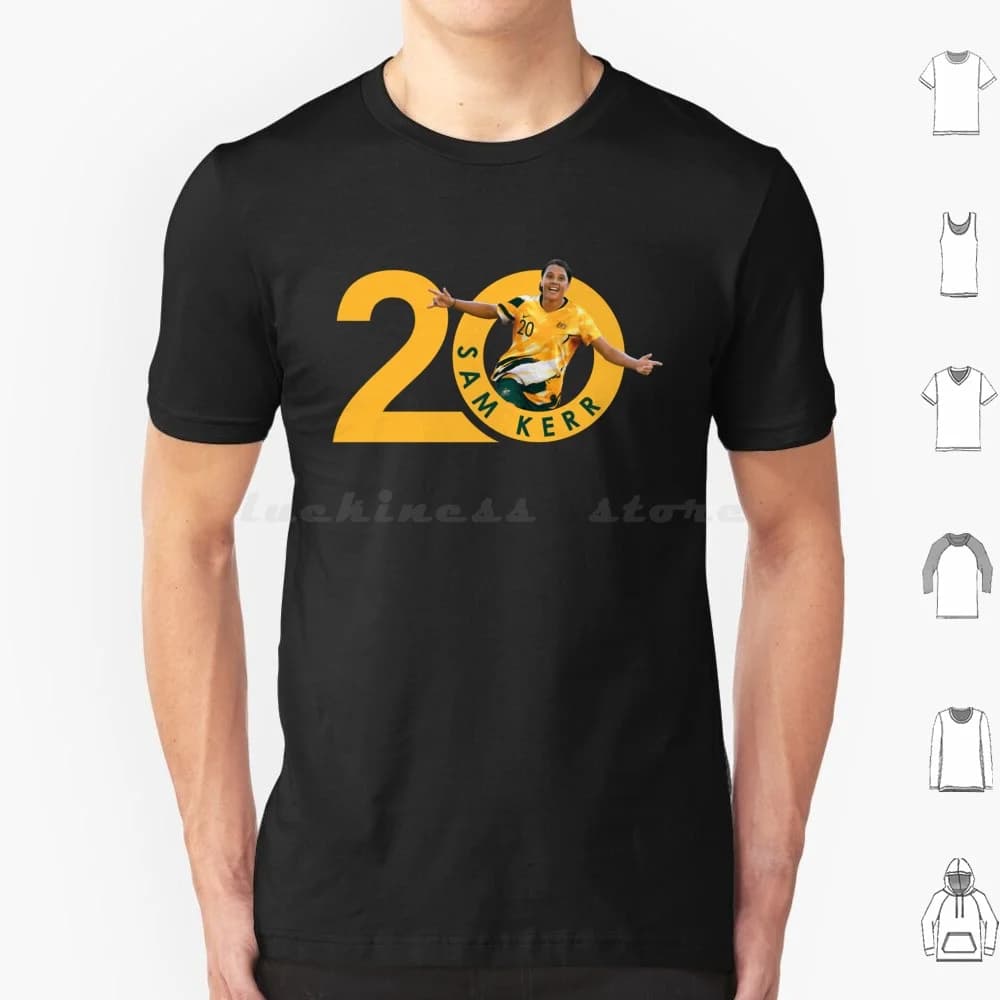 Sam Kerr T Shirt Cotone Uomo Donna Stampa fai da te Sam Kerr Kerr Calcio Australia Sam Womens Soccer Matildas Woso Kerrpow