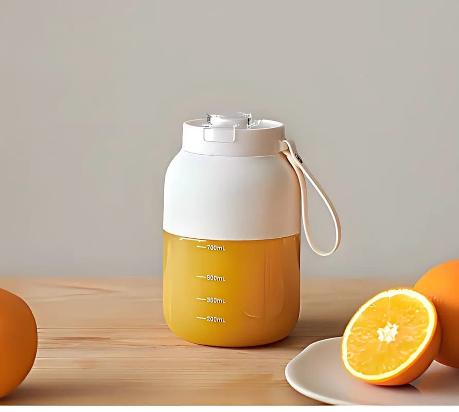 Frullatore Portatile con Display Digitale, Tritaghiaccio, 12 Lame, per Smoothie, Multifunzione, Ricarica USB, per Succhi di Frutta