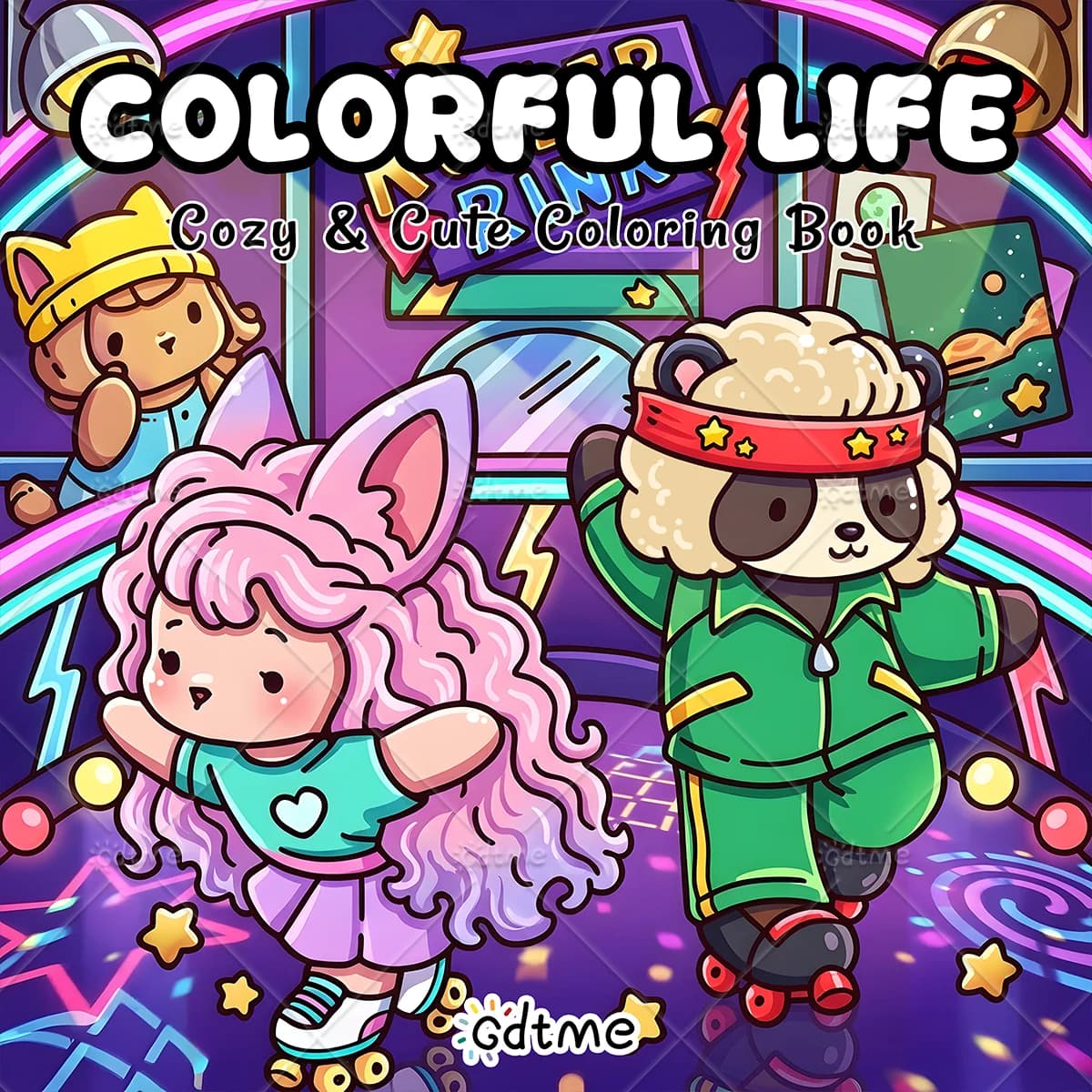 Colorful Life Bold-easy Patterns Coloring Book for Adults Cute Drawing Book Perfect Gift for Party and Birthday