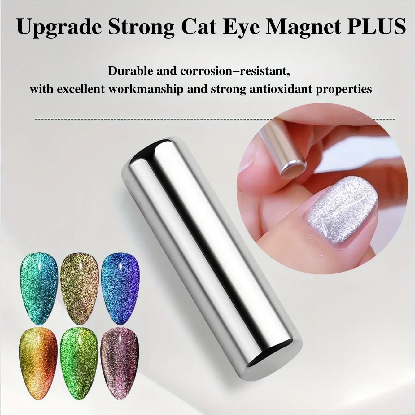 2.5x0.5cm Rotonda Nail Art Cat Eye Gel Penna magnetica per smalto gel 3D Cat Eye Unghie Pittura Bastone forte Manicure Strumenti fai da te