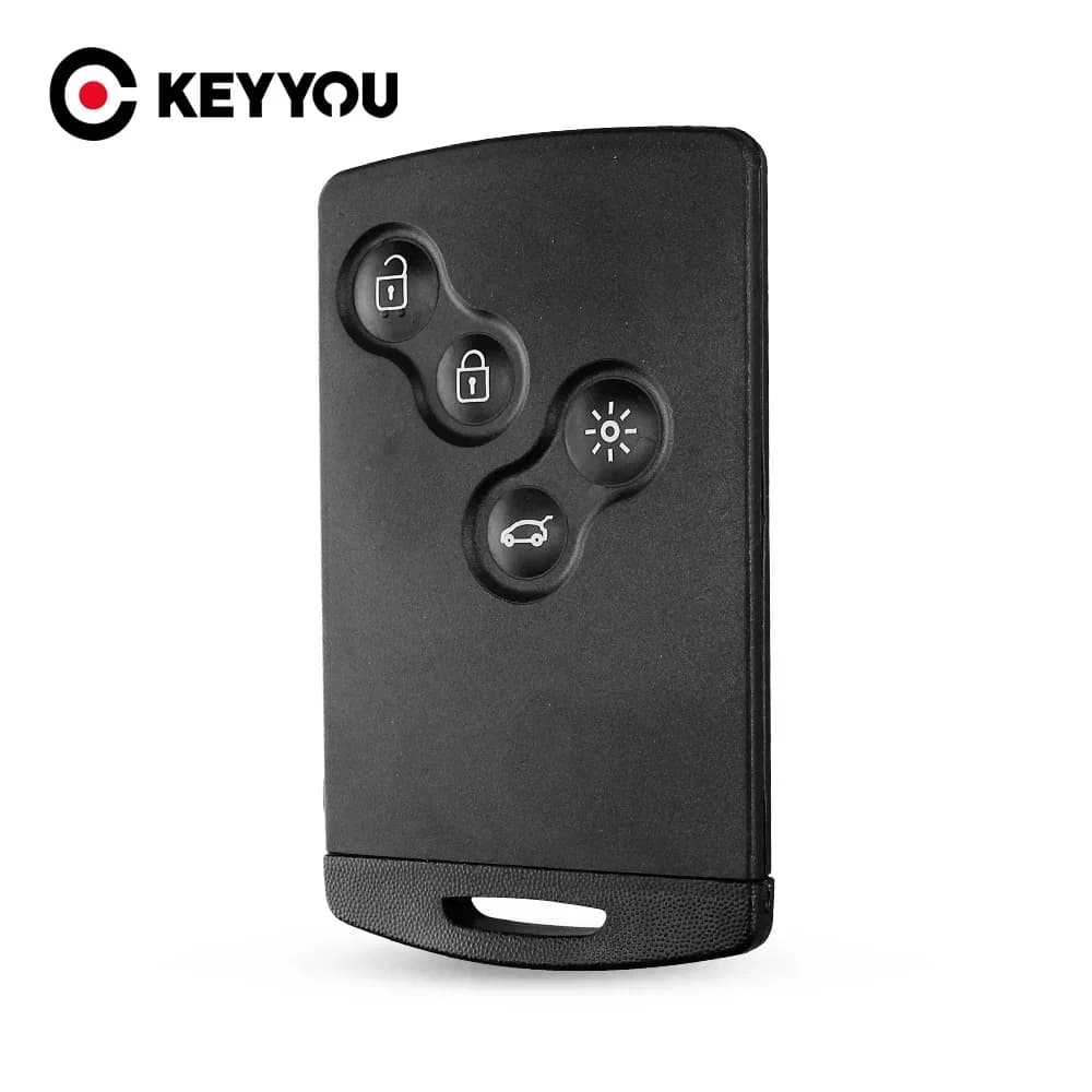 KEYYOU Smart Card Chiave A Distanza Dell'automobile Borsette Caso 4 Bottoni per Renault Laguna Koleos Fluence Megane Scenic Clio Captur