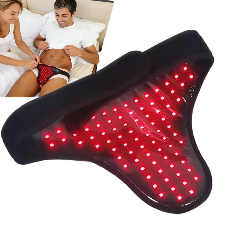 Cintura per Terapia a Luce Rossa per Uomini, Salute della Prostata, Dispositivo Ricaricabile Wireless per Alleviare il Dolore, Pad per Terapia a Luce Infrarossa Vicina, Benessere