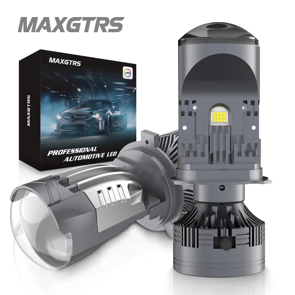 200W 40000LM Auto Lampada Mini Lente LED H4 9003 HIB2 Lampadine Faro Auto Moto Doppio Proiettore Len LED Automotive Moto DC12V