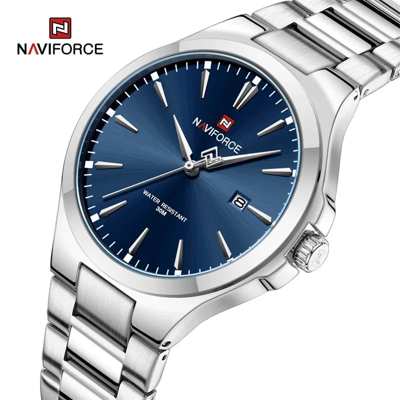 NAVIFORCE NF9214 orologi da uomo di moda di Design originale in acciaio inossidabile calendario semplice maschile impermeabile Relogio Masculino