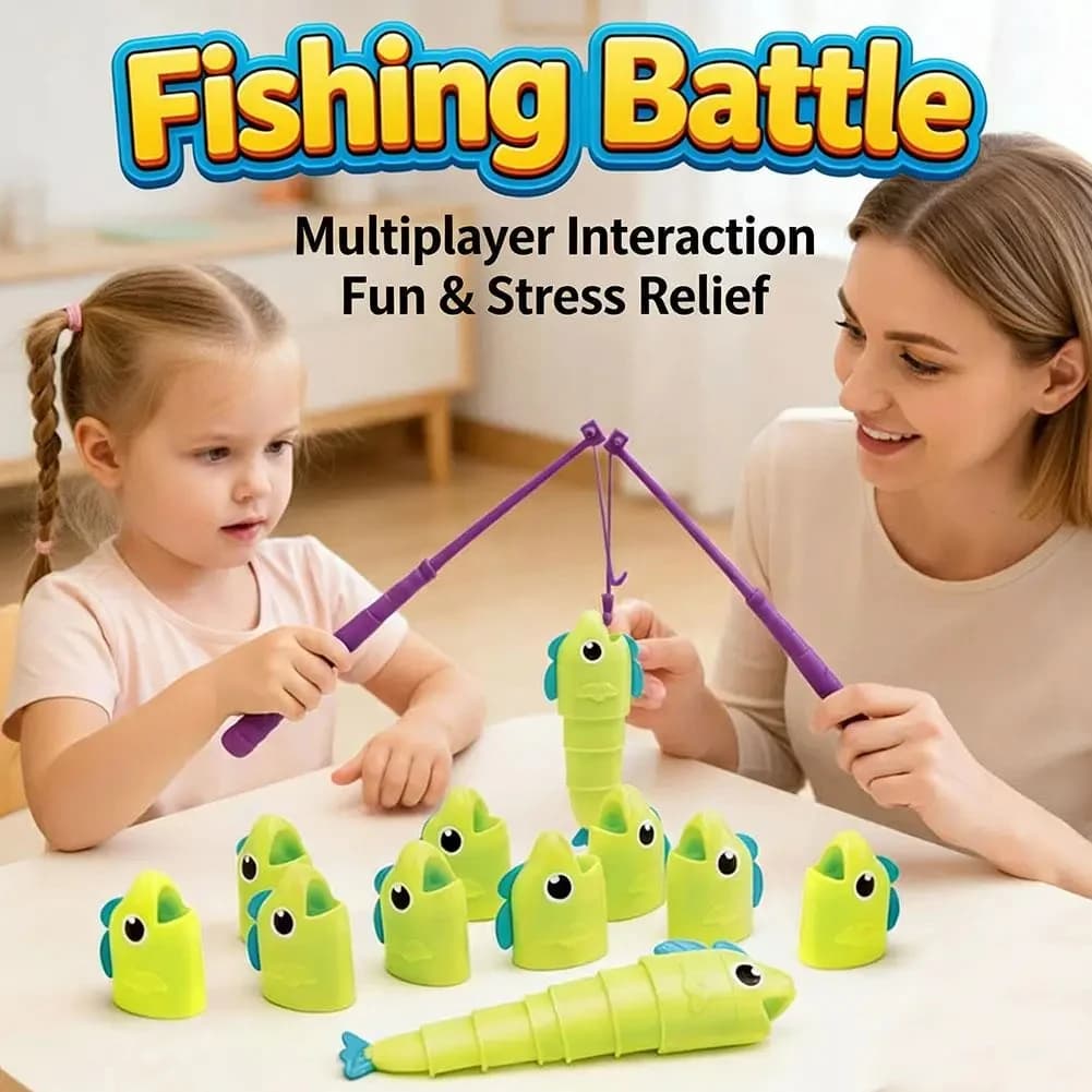 Gioco da Tavolo di Pesca per Bambini, Corpo di Pesce Estensibile Lungo e Corto, Competizione Divertente, Interazione Familiare, Gioco da Tavolo Creativo