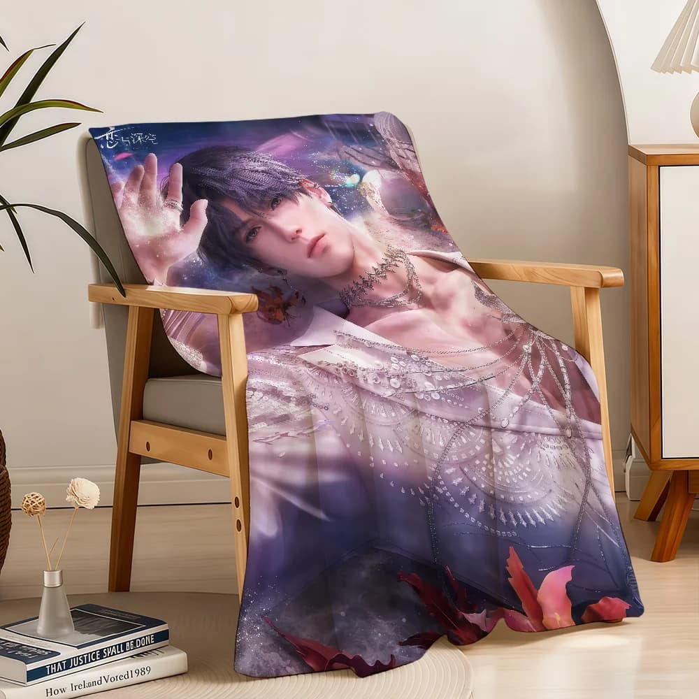 Blanket Anniversary Throw Deepspace Super Second Cosy Plush Living Room Sofa Couch Love Celebrate Childish Birthday Gifts