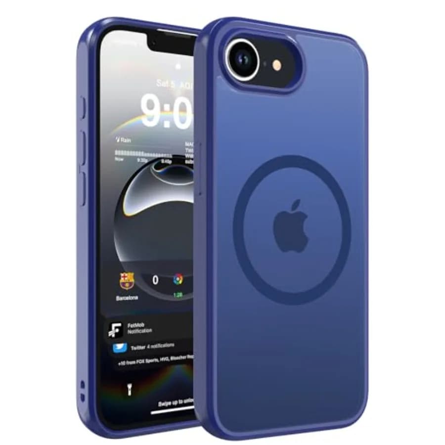 Magnetic Matte Ca 17e/ 16e 6.1-Inch, [Compatible with MagSafe][Military Grade Drop tection] Anti-Fgerprt Slim Translucent Shock