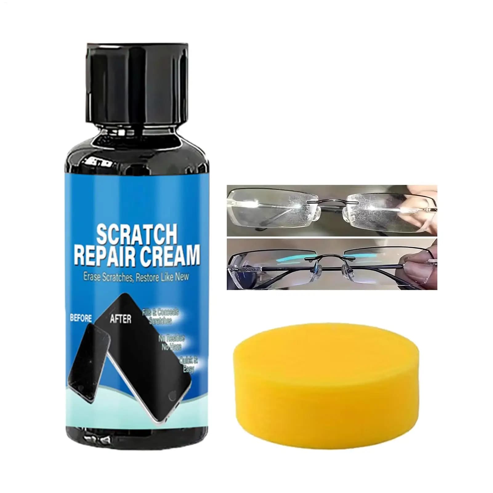 Kit di Riparazione Graffi per Schermi di Telefoni, Rimuovi Graffi Universale per Smartphone, Tablet, Smartwatch, Occhiali, Cera Lucidante in Resina per Lenti