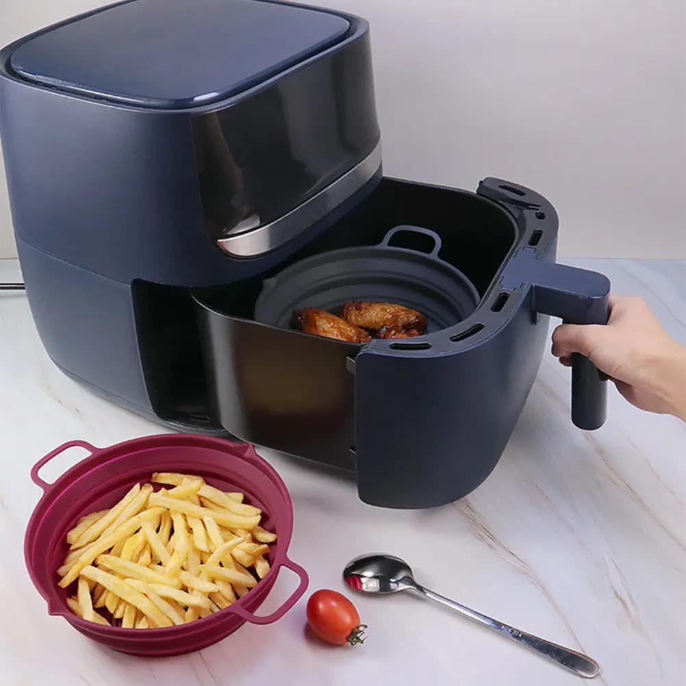 Silicone Air Fryer Basket Oven Liner Accessories for Tray Pot Kitchen Accessory