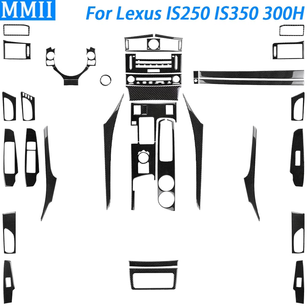 Per Lexus IS250 IS350 300H 2013-2019 uscita aria cambio in fibra di carbonio CD AC Window Lift Set accessori interni auto Sticker