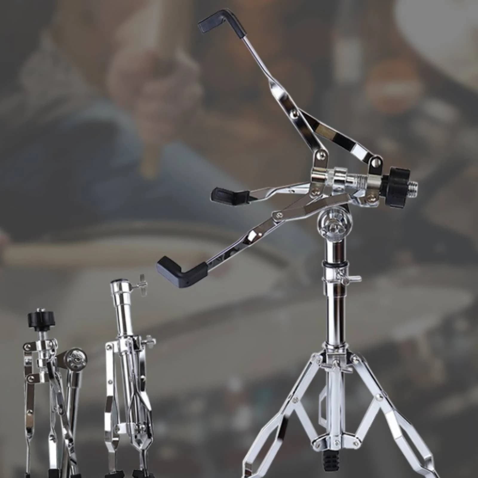 Adjustable Tripod Drum Stand Portable Drum Pad Mount Stand Music Gear ToolTool-Free Assembly Heavy-Duty