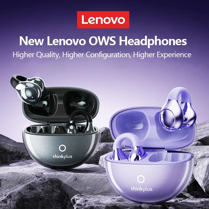 100% originale Lenovo LP25 cuffie senza fili clip auricolare auricolari Bluetooth HIFI stereo gioco di musica chiamata auricolari con cancellazione del rumore
