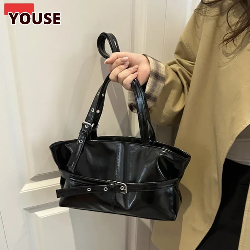 Large Capacity Vintage Women Tote Bag Simple Versatile Commuter Shoulder Crossbody Bag 2026 New Fashion Sensation Handbag